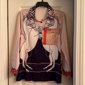 Burberry Multicolor Graphic Button Down Shirt